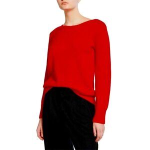 TAHARI | Postbox Red 100% Cashmere Round Neck Sweater | NWT
